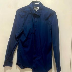 Men’s button up dress shirt express. Extra slim fit large.